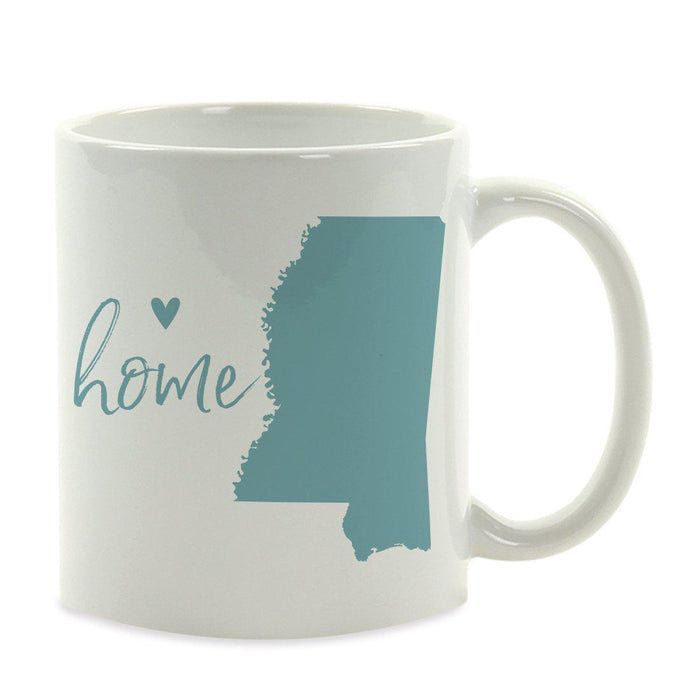 Andaz Press 11 oz Aqua US State Home Heart Coffee Mug-Set of 1-Andaz Press-Alabama-