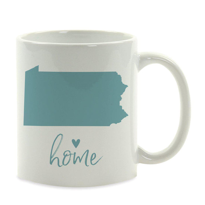 Andaz Press 11 oz Aqua US State Home Heart Coffee Mug-Set of 1-Andaz Press-Alabama-