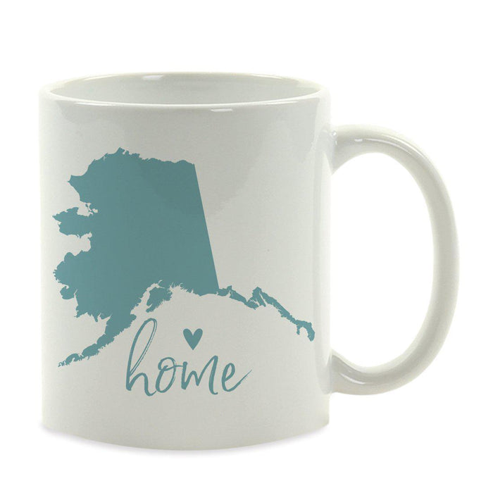Andaz Press 11 oz Aqua US State Home Heart Coffee Mug-Set of 1-Andaz Press-Alaska-