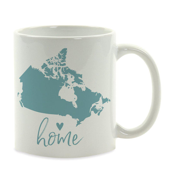 Andaz Press 11 oz Aqua US State Home Heart Coffee Mug-Set of 1-Andaz Press-Canada-