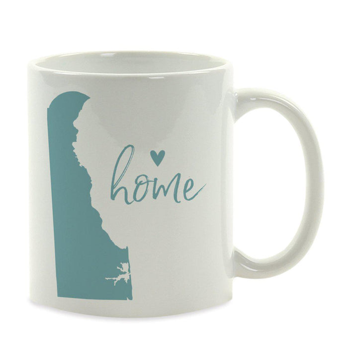 Andaz Press 11 oz Aqua US State Home Heart Coffee Mug-Set of 1-Andaz Press-Delaware-
