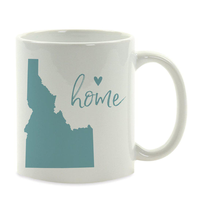 Andaz Press 11 oz Aqua US State Home Heart Coffee Mug-Set of 1-Andaz Press-Idaho-