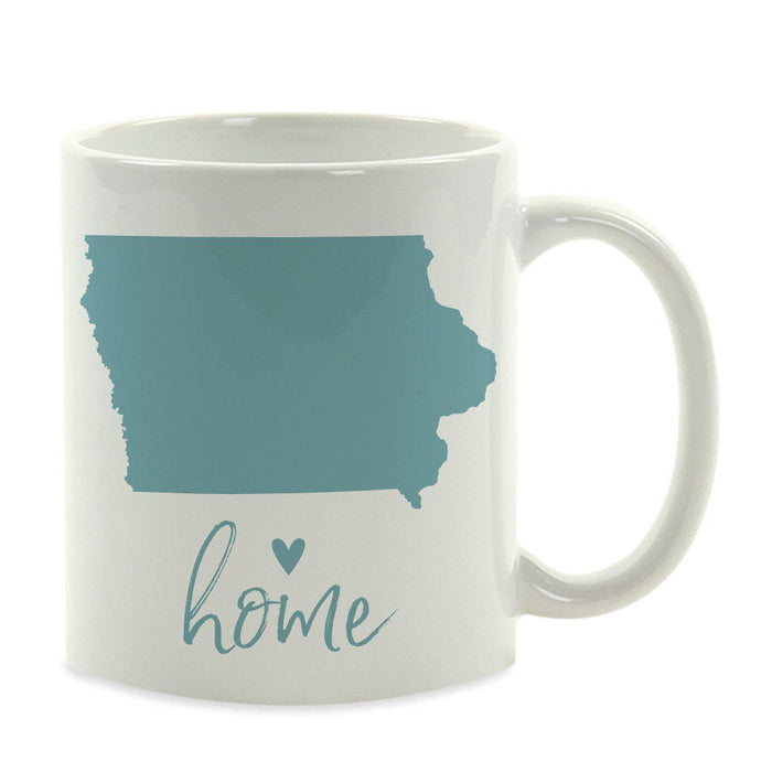 Andaz Press 11 oz Aqua US State Home Heart Coffee Mug-Set of 1-Andaz Press-Iowa-