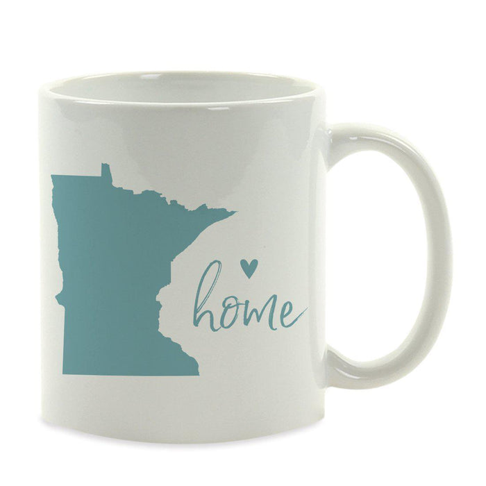 Andaz Press 11 oz Aqua US State Home Heart Coffee Mug-Set of 1-Andaz Press-Minnesota-