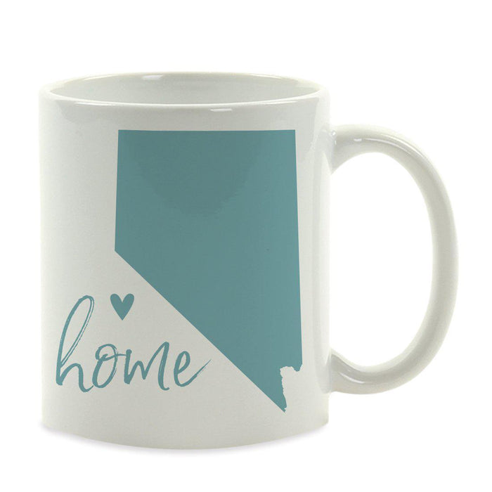 Andaz Press 11 oz Aqua US State Home Heart Coffee Mug-Set of 1-Andaz Press-Nevada-