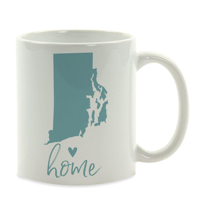 Andaz Press 11 oz Aqua US State Home Heart Coffee Mug-Set of 1-Andaz Press-Rhode Island-