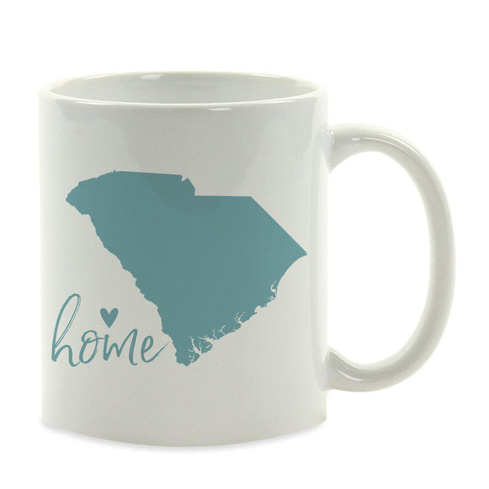 Andaz Press 11 oz Aqua US State Home Heart Coffee Mug-Set of 1-Andaz Press-South Carolina-