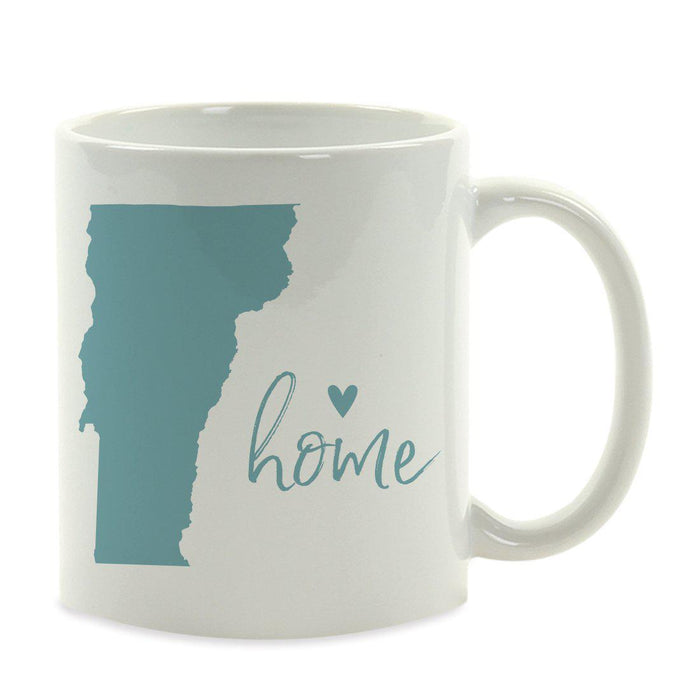 Andaz Press 11 oz Aqua US State Home Heart Coffee Mug-Set of 1-Andaz Press-Vermont-