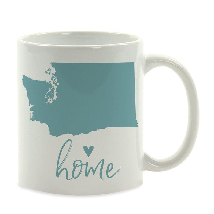 Andaz Press 11 oz Aqua US State Home Heart Coffee Mug-Set of 1-Andaz Press-Washington-