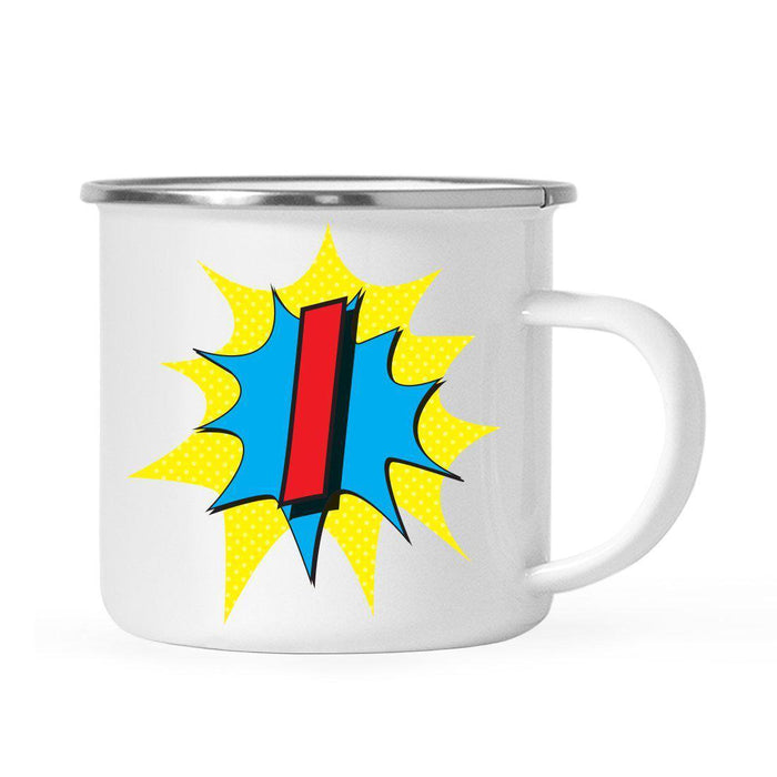 Andaz Press 11 oz Comic Book Superhero Monogram Campfire Coffee Mug-Set of 1-Andaz Press-A-
