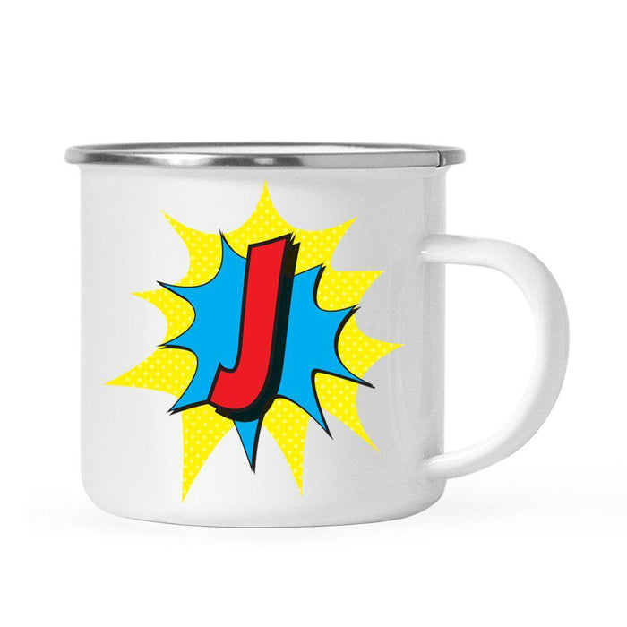 Andaz Press 11 oz Comic Book Superhero Monogram Campfire Coffee Mug-Set of 1-Andaz Press-A-