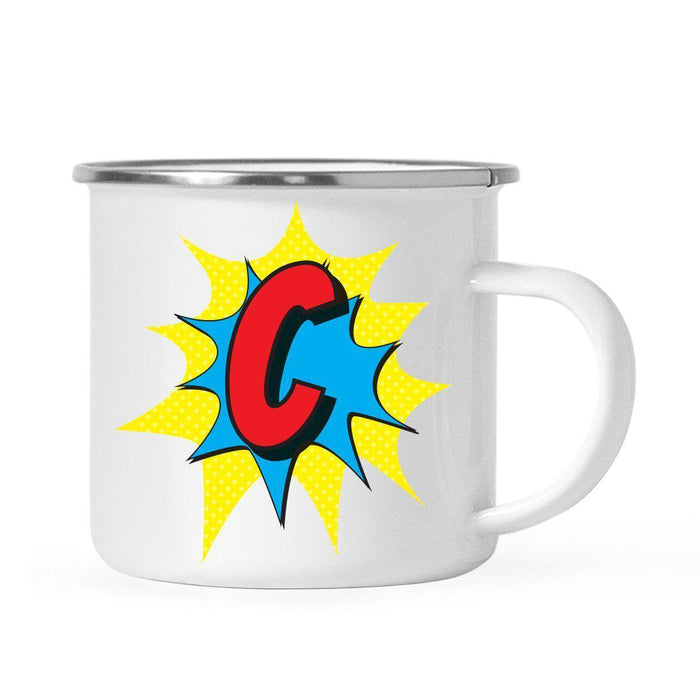 Andaz Press 11 oz Comic Book Superhero Monogram Campfire Coffee Mug-Set of 1-Andaz Press-A-