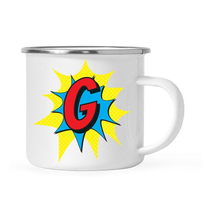 Andaz Press 11 oz Comic Book Superhero Monogram Campfire Coffee Mug-Set of 1-Andaz Press-G-