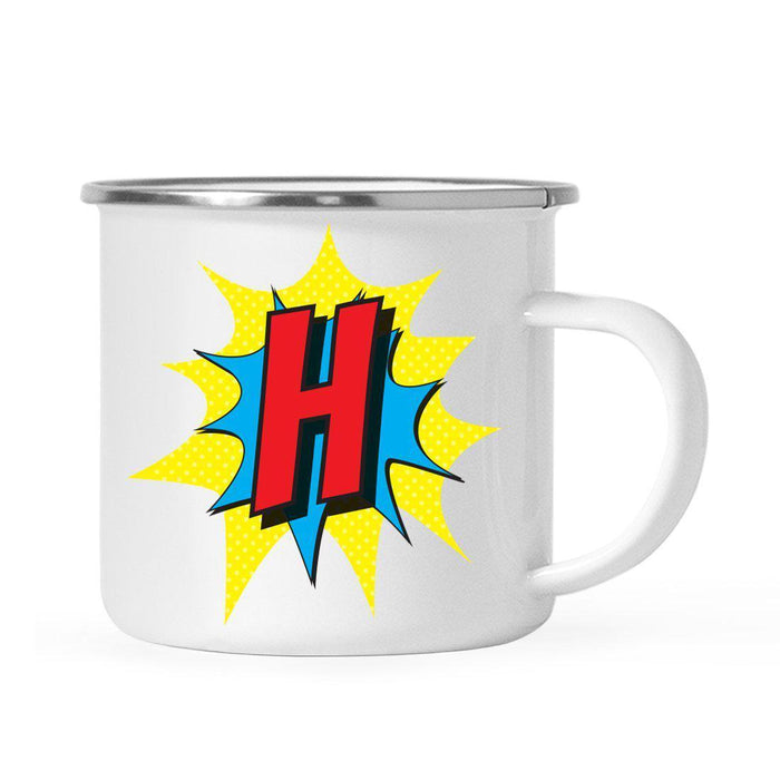 Andaz Press 11 oz Comic Book Superhero Monogram Campfire Coffee Mug-Set of 1-Andaz Press-H-