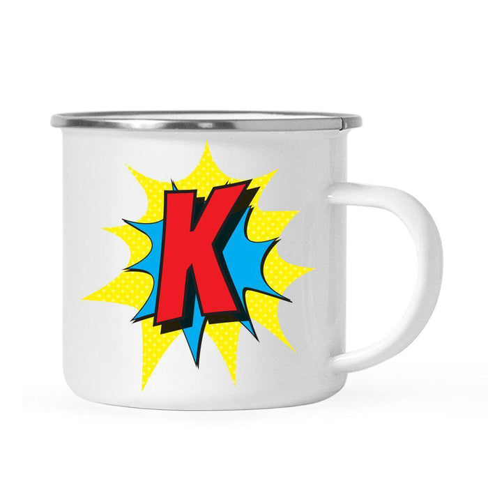 Andaz Press 11 oz Comic Book Superhero Monogram Campfire Coffee Mug-Set of 1-Andaz Press-K-