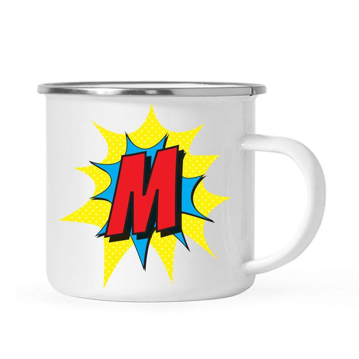 Andaz Press 11 oz Comic Book Superhero Monogram Campfire Coffee Mug-Set of 1-Andaz Press-M-