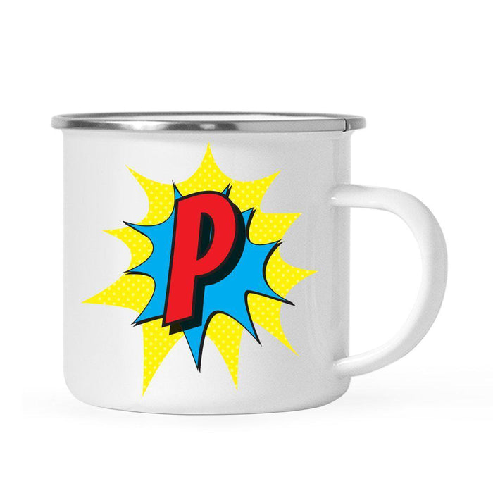 Andaz Press 11 oz Comic Book Superhero Monogram Campfire Coffee Mug-Set of 1-Andaz Press-P-