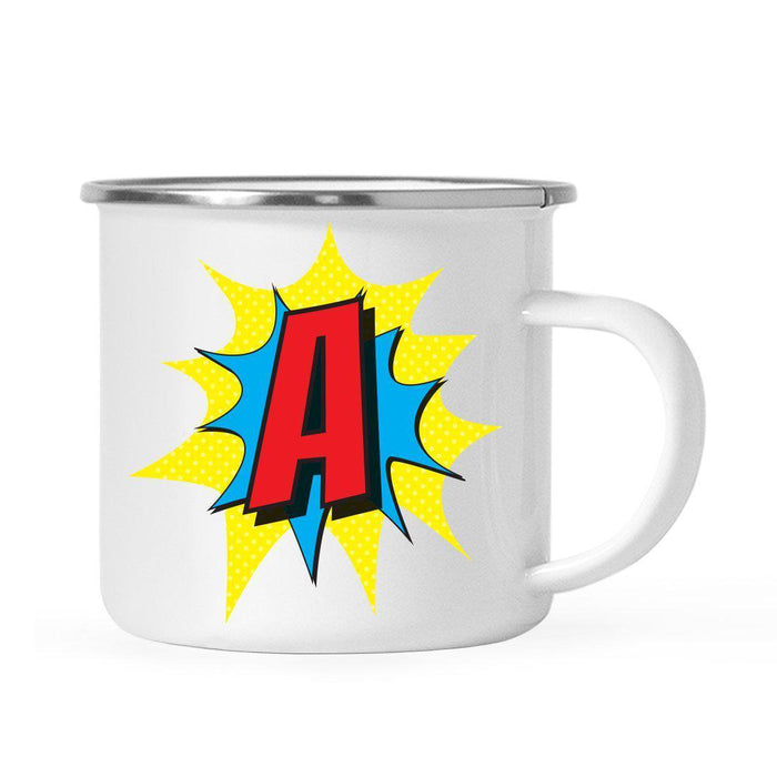 Andaz Press 11 oz Comic Book Superhero Monogram Campfire Coffee Mug-Set of 1-Andaz Press-A-