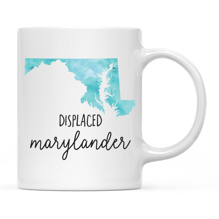 Andaz Press 11oz Aqua Displaced Watercolor US State Coffee Mugs-Set of 1-Andaz Press-Alabama-