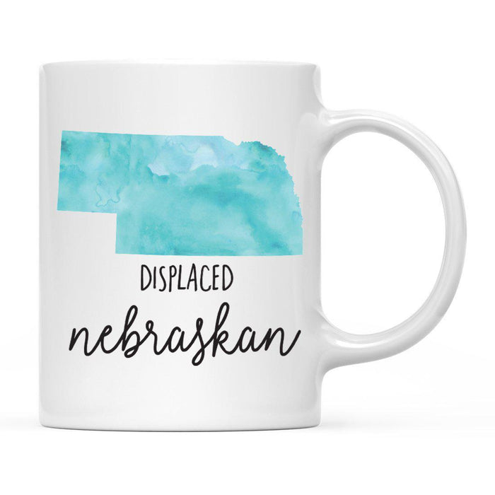 Andaz Press 11oz Aqua Displaced Watercolor US State Coffee Mugs-Set of 1-Andaz Press-Alabama-