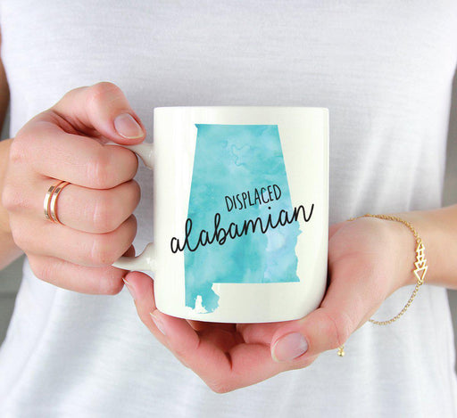 Andaz Press 11oz Aqua Displaced Watercolor US State Coffee Mugs-Set of 1-Andaz Press-Alabama-