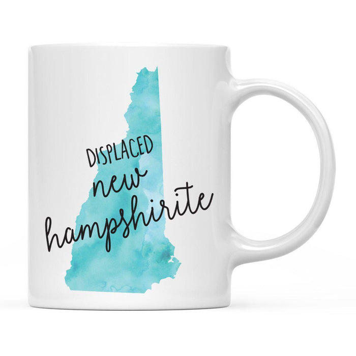 Andaz Press 11oz Aqua Displaced Watercolor US State Coffee Mugs-Set of 1-Andaz Press-New Hampshire-