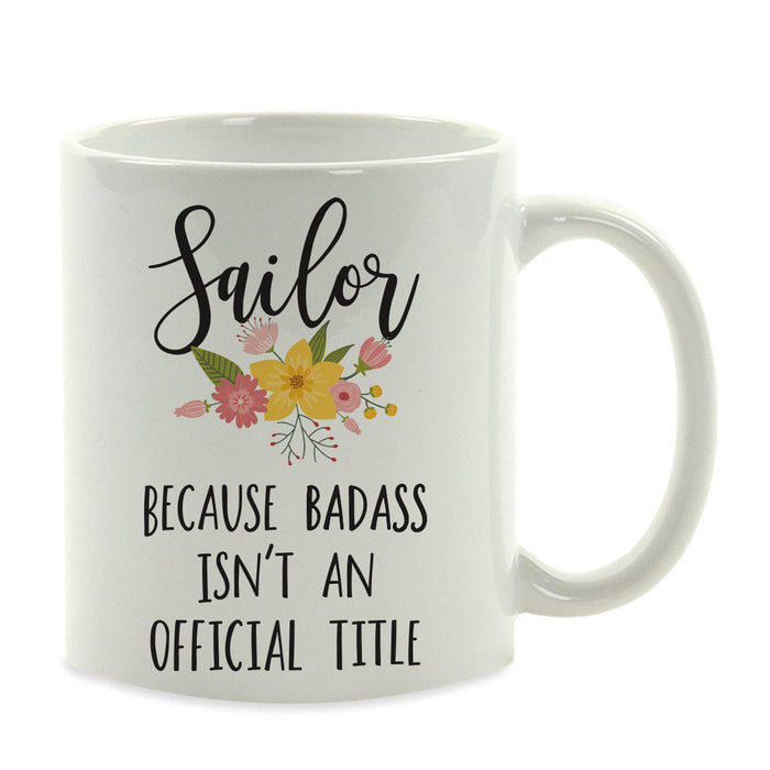 Andaz Press 11oz Badass Isn't An Official Title Floral Graphic Coffee Mug-Set of 1-Andaz Press-Girlfriend-