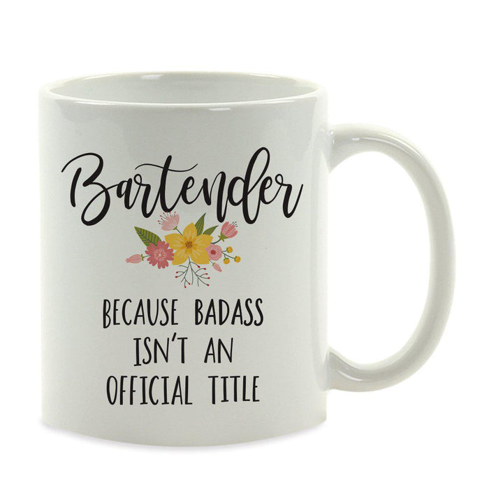 Andaz Press 11oz Badass Isn't An Official Title Floral Graphic Coffee Mug-Set of 1-Andaz Press-Girlfriend-
