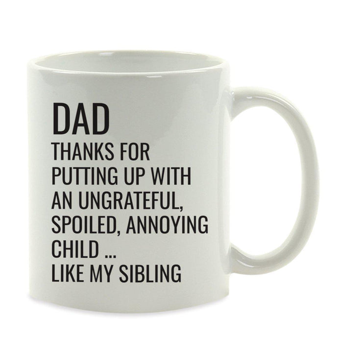 Andaz Press 11oz Best Father's Day Coffee Mug-Set of 1-Andaz Press-Sibling-