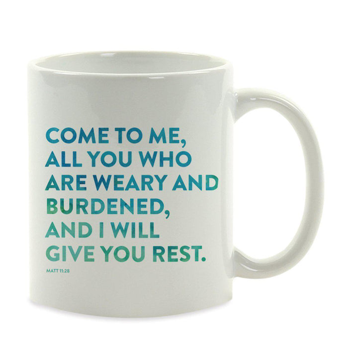 Andaz Press 11oz Bible Verses Coffee Mug-Set of 1-Andaz Press-Matt 11:28-