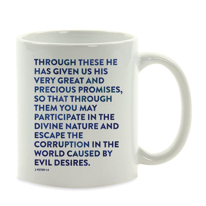 Andaz Press 11oz Bible Verses Coffee Mug-Set of 1-Andaz Press-Peter 1:4-