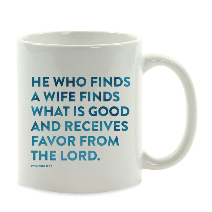 Andaz Press 11oz Bible Verses Coffee Mug-Set of 1-Andaz Press-Proverbs 18:22-