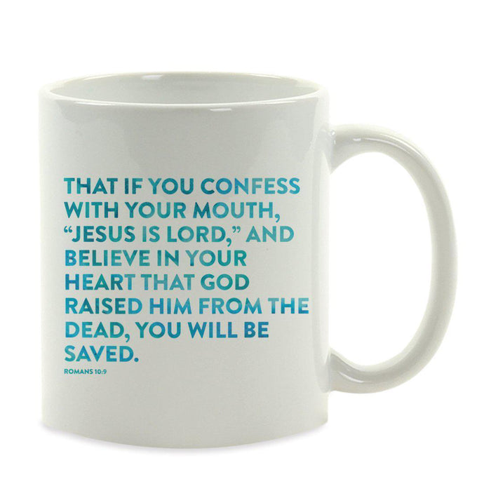 Andaz Press 11oz Bible Verses Coffee Mug-Set of 1-Andaz Press-Romans 10:9-