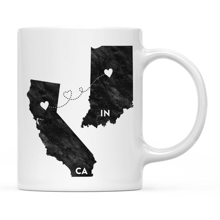 Andaz Press 11oz Black And White Modern California Long Distance Coffee Mug-Set of 1-Andaz Press-Alabama-