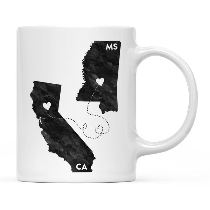 Andaz Press 11oz Black And White Modern California Long Distance Coffee Mug-Set of 1-Andaz Press-Alabama-