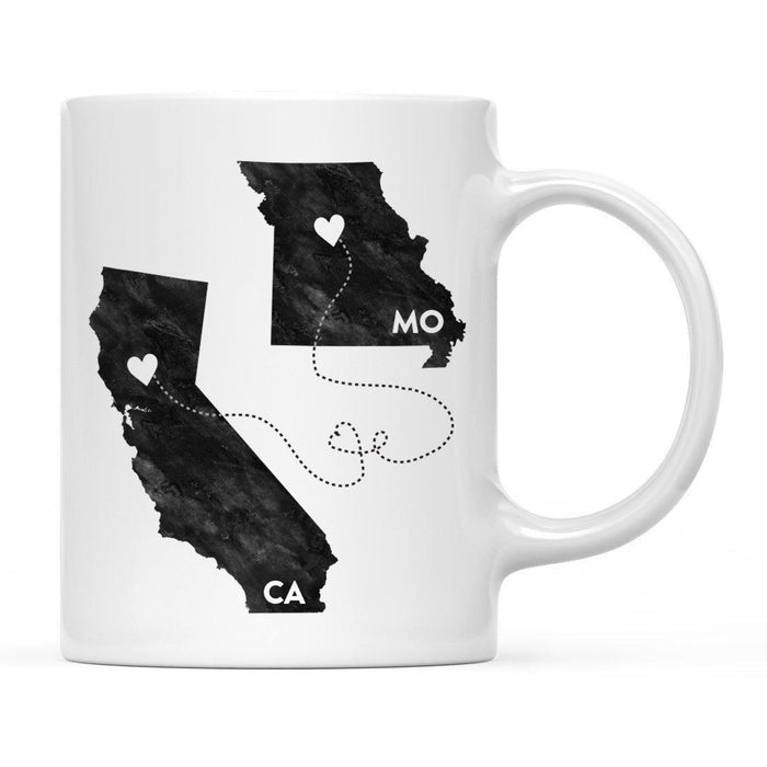 Andaz Press 11oz Black And White Modern California Long Distance Coffee Mug-Set of 1-Andaz Press-Alabama-