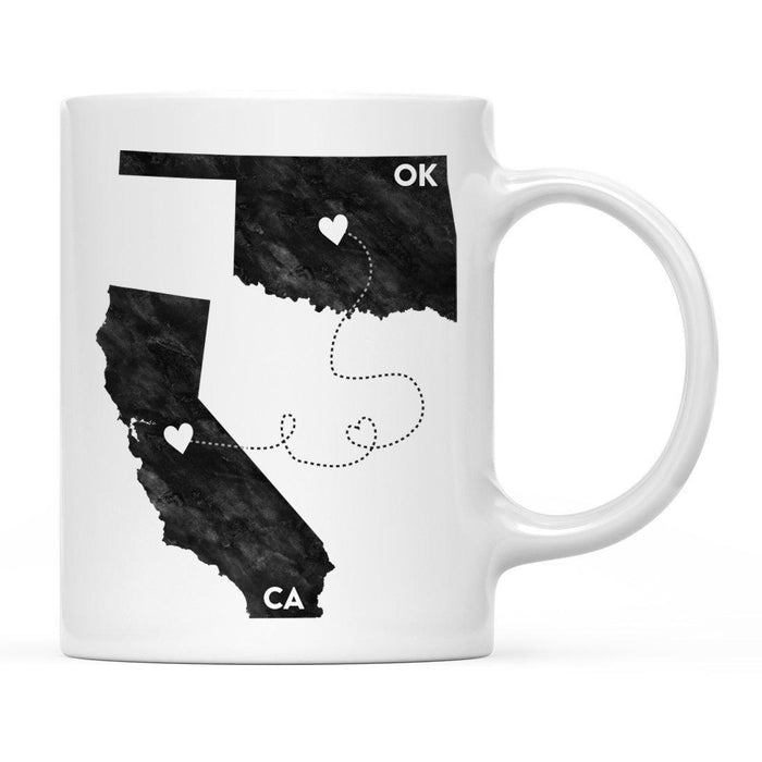 Andaz Press 11oz Black And White Modern California Long Distance Coffee Mug-Set of 1-Andaz Press-Alabama-