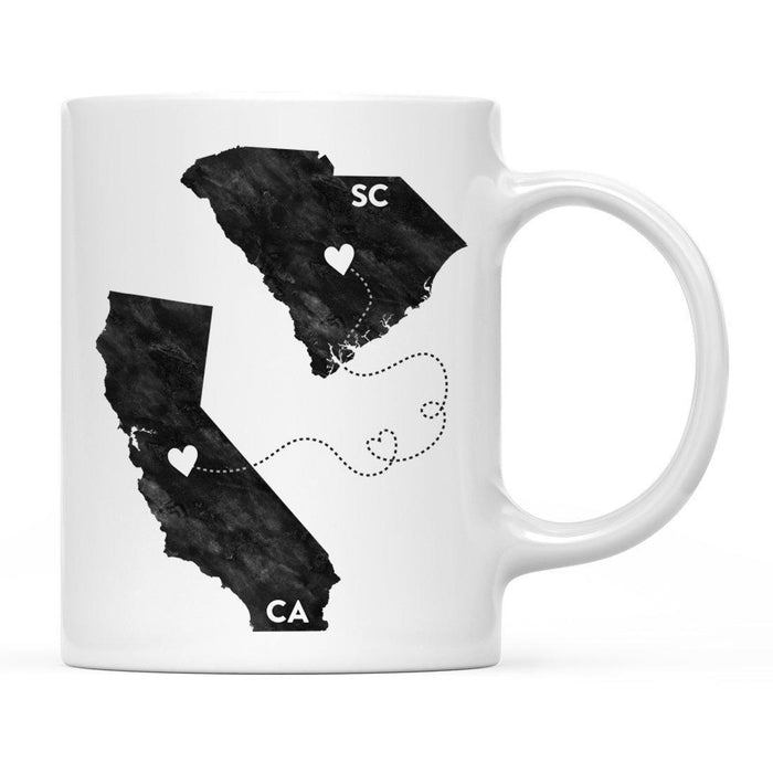Andaz Press 11oz Black And White Modern California Long Distance Coffee Mug-Set of 1-Andaz Press-Alabama-