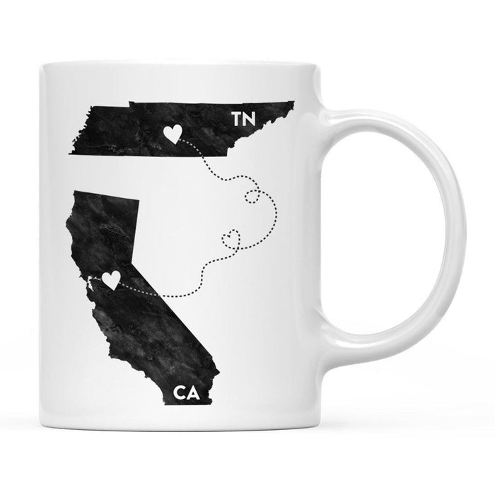 Andaz Press 11oz Black And White Modern California Long Distance Coffee Mug-Set of 1-Andaz Press-Alabama-