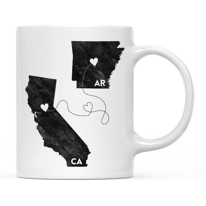 Andaz Press 11oz Black And White Modern California Long Distance Coffee Mug-Set of 1-Andaz Press-Arkansas-