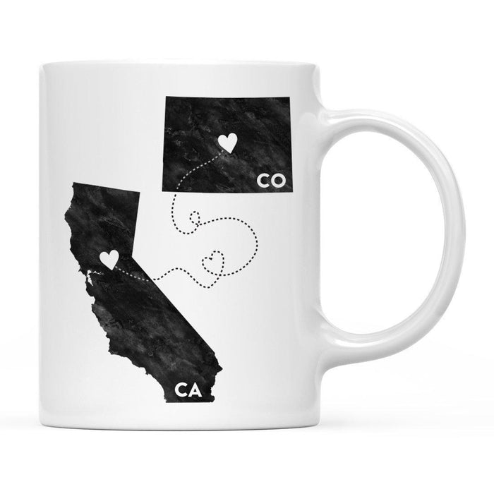 Andaz Press 11oz Black And White Modern California Long Distance Coffee Mug-Set of 1-Andaz Press-Colorado-