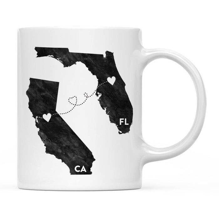 Andaz Press 11oz Black And White Modern California Long Distance Coffee Mug-Set of 1-Andaz Press-Florida-