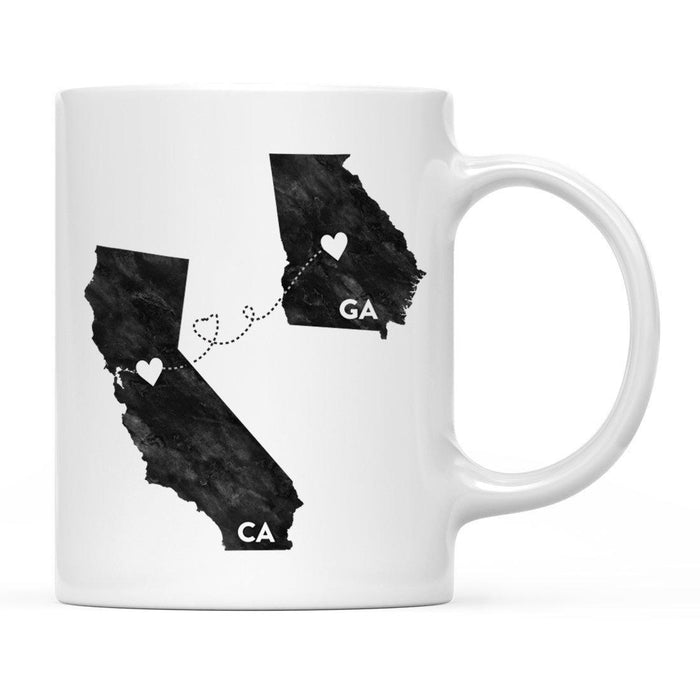 Andaz Press 11oz Black And White Modern California Long Distance Coffee Mug-Set of 1-Andaz Press-Georgia-