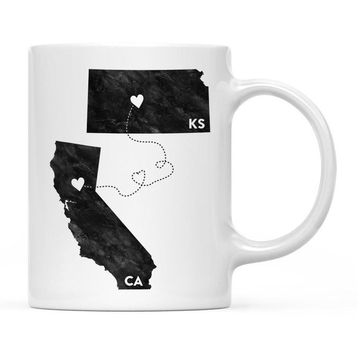 Andaz Press 11oz Black And White Modern California Long Distance Coffee Mug-Set of 1-Andaz Press-Kansas-