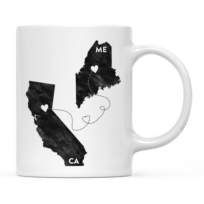 Andaz Press 11oz Black And White Modern California Long Distance Coffee Mug-Set of 1-Andaz Press-Maine-
