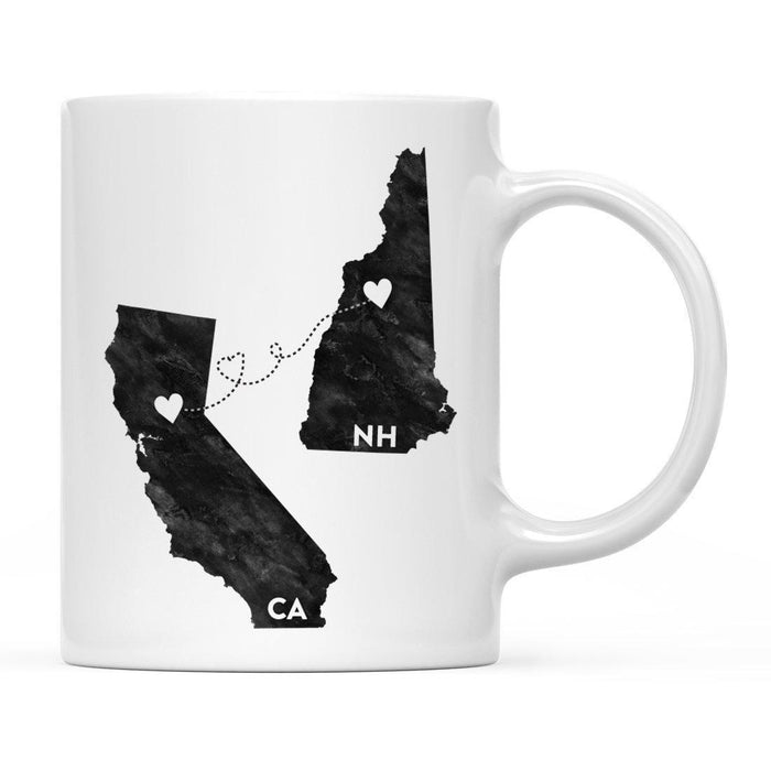 Andaz Press 11oz Black And White Modern California Long Distance Coffee Mug-Set of 1-Andaz Press-New Hampshire-