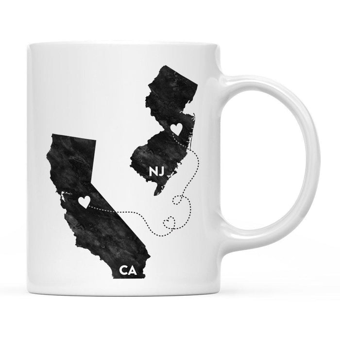 Andaz Press 11oz Black And White Modern California Long Distance Coffee Mug-Set of 1-Andaz Press-New Jersey-