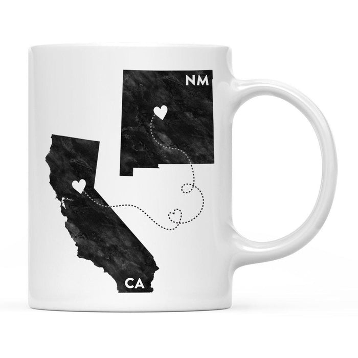 Andaz Press 11oz Black And White Modern California Long Distance Coffee Mug-Set of 1-Andaz Press-New Mexico-