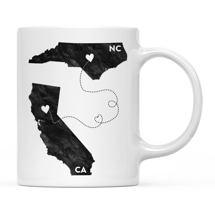 Andaz Press 11oz Black And White Modern California Long Distance Coffee Mug-Set of 1-Andaz Press-North Carolina-