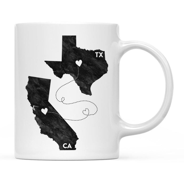 Andaz Press 11oz Black And White Modern California Long Distance Coffee Mug-Set of 1-Andaz Press-Texas-